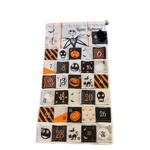 Disney Nightmare Before Christmas Halloween Countdown Cloth Hanging NEW Advent - Picture 1 of 5